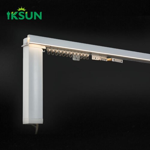 Smart Home WiFi Electric Curtain Rails with Motorized Automation and LED Light Integration for Modern Living Spaces  - Image 3