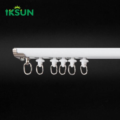 IKSUN Stylish Ultra-Thin Aluminum Curtain Track for Windows Sleek Design for Multiple Environments - Image 4