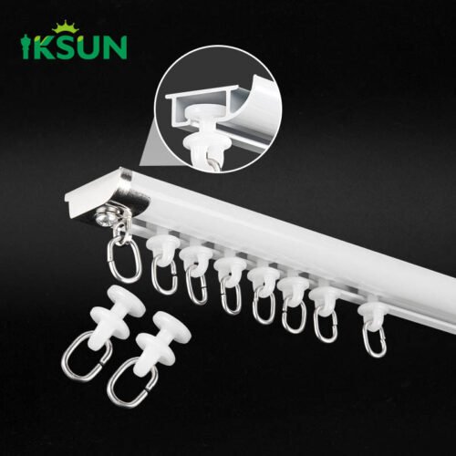 IKSUN Stylish Ultra-Thin Aluminum Curtain Track for Windows Sleek Design for Multiple Environments - Image 3