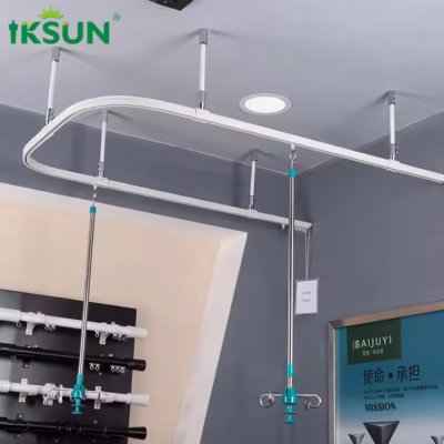U Shaped Bendable Curtain Rod For Hospital Emergency Rooms And Bay Windows With Curved Design