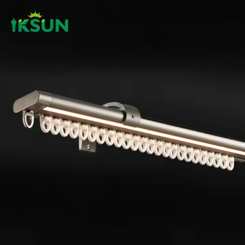 Upset New Design High-Quality Aluminium Heavy-Duty Curtain Rod Rail with Remote-Controlled - Image 2