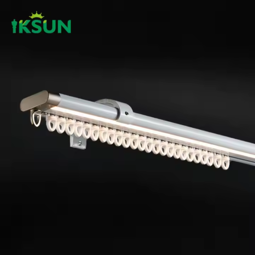 Upset New Design High-Quality Aluminium Heavy-Duty Curtain Rod Rail with Remote-Controlled