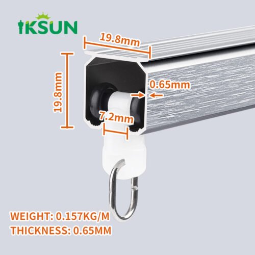 IKSUN Wholesale Heavy-Duty Aluminum Ceiling & Wall Curtain Track Set for Hotels & Living Rooms - Image 4