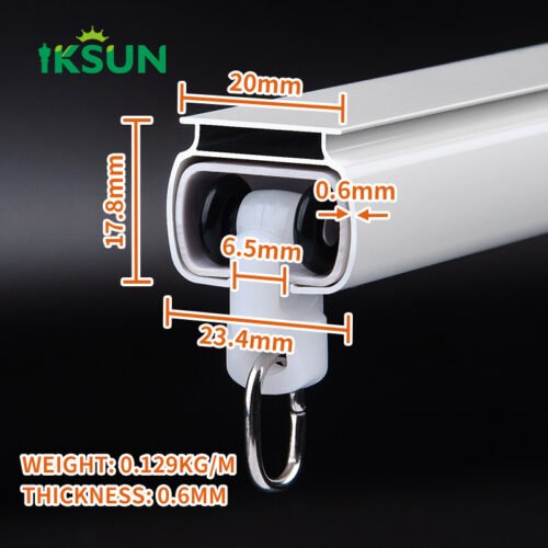 IKSUN  Manufacturer Wholesale Multi-Wheel Silent Curtain Sliding System - High Strength Durable Curtain Track - Image 4