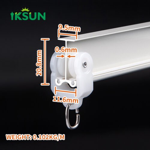 IKSUN Manufacturer Silent Curtain Track High-Quality Aluminum Curtain Rail for Home Use - Image 4