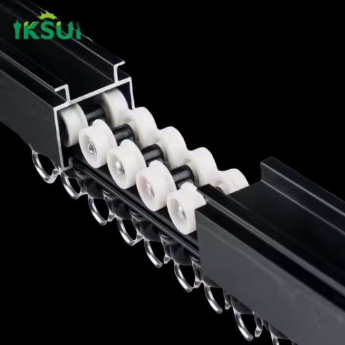 Wholesale Aluminium Alloy Curtain Rail Rod Accessories Double Curtain Track - Image 3