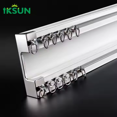 IKSUN Wholesale Ceiling Double Curtain Rail for Home Decor - High-Quality Double Track for Roller Blind Curtains - Image 2