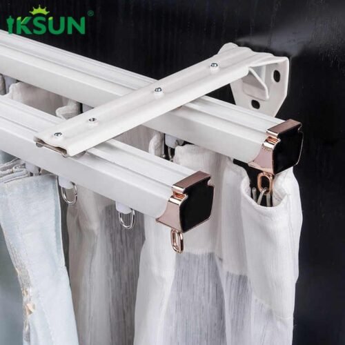 Wholesale Custom S Fold Curtain Rail Rod with Heavy Duty Alloy Bracket End Cap Silent Runners and Aluminium Track for Household Use - Image 2