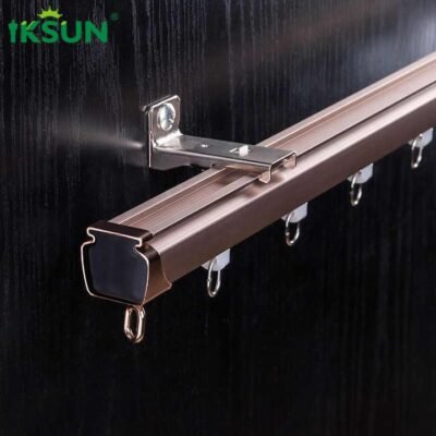 Wholesale Custom S Fold Curtain Rail Rod With Heavy Duty Alloy Bracket End Cap Silent Runners And Aluminium Track For Household Use 3 2 1