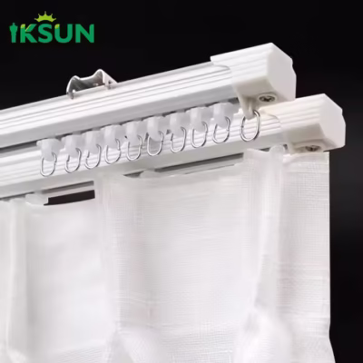 Wholesale Heavy Duty Ceiling Aluminum Double Curtain Track Set For Living Rooms