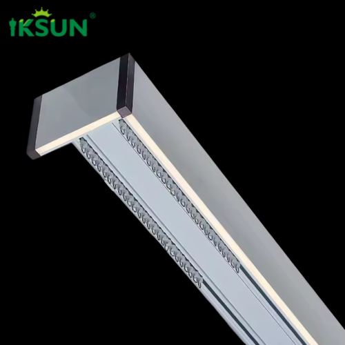 Wholesale  Modern Aluminum Ceiling-Mounted Curtain Pelmet Box with Double Curtain Track and LED Light Decoration - Image 2