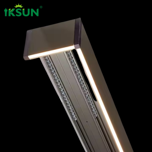 Wholesale  Modern Aluminum Ceiling-Mounted Curtain Pelmet Box with Double Curtain Track and LED Light Decoration