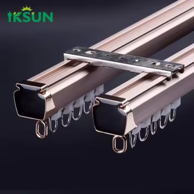 Wholesale Silent Aluminum Sliding Curtain Track With Double Brackets