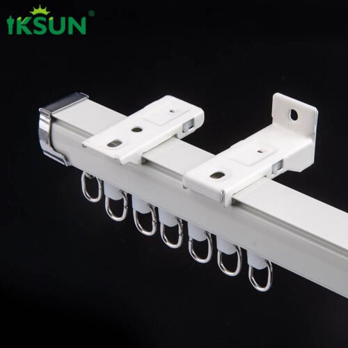 IKSUN Wholesale White Aluminum Curtain Track, Affordable Price, Factory Direct, Suitable for Home Use