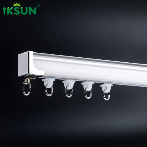 Electrophoretic ivory white aluminum alloy curtain track is suitable for home decoration factories - Image 3