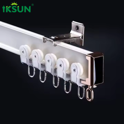 Wholesale Low Price Alloy Ceiling Bracket Heavy Duty Aluminium Bendable Curved Curtain Track For Hotel Hospital