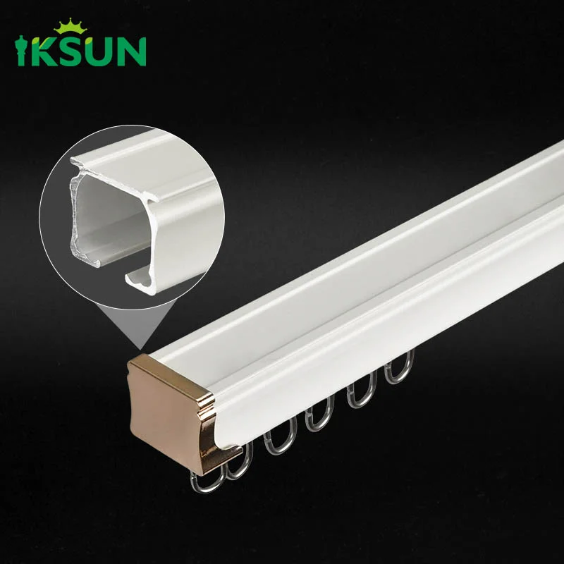 IKSUN Heavy Duty Large Square Curtain Track Aluminum Ceiling Mounted 6.7m