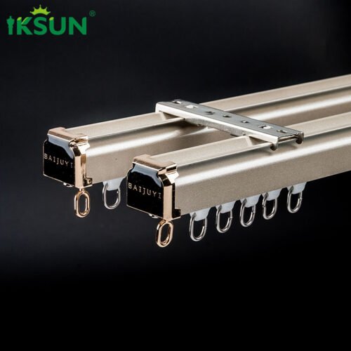 Double track curtain track ceiling curtain track with shiny coating optionally customized