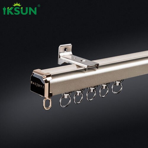 Double track curtain track ceiling curtain track with shiny coating optionally customized - Image 2