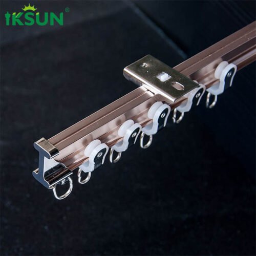 IKSUN 0.7mm Aluminum 6063 Flexible Curved Curtain Track for Wall or Ceiling Mount in Hotels - Image 3