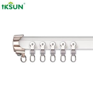 Ultra-thin 0.7mm Aluminium Alloy 6063 Bendable Flexible Hotel Project Wall Ceiling Mount Wave Curved Curtain Track