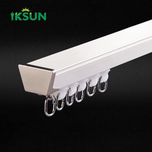 IKSUN Heavy Duty Curtain Track with Silent Gliders, White,1.4mm Thick, Ideal for Straight and Bay Windows - Image 3