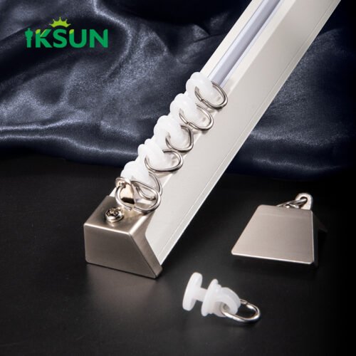 IKSUN Heavy Duty Curtain Track with Silent Gliders, White,1.4mm Thick, Ideal for Straight and Bay Windows - Image 2