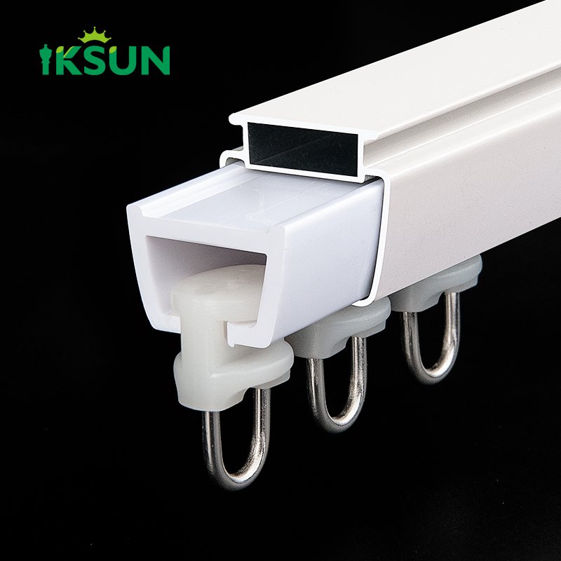 IKSUN Ceiling-Mounted Aluminum Curtain Tracks with Smooth Rollers – Durable and Easy to Install