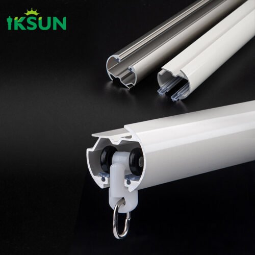 IKSUN 6.7M Premium Aluminum Alloy Silent Curtain Track with Durable Rollers and Elegant End Cap Design - Image 3