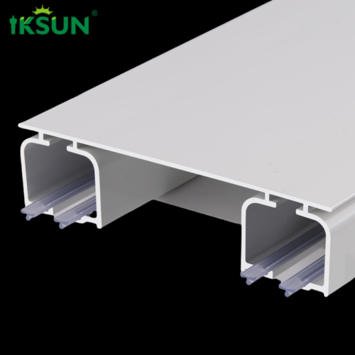 IKSUN Double   Heavy-Duty Aluminum Curtain Track with Top Mounting System, Durable Rollers, and Smooth Operation - Image 3