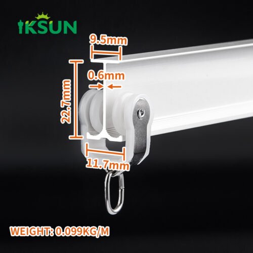 IKSUN Factory Direct Silent Curved Track Series Durable Curtain Rail System Customizable for Hotels Use - Image 4