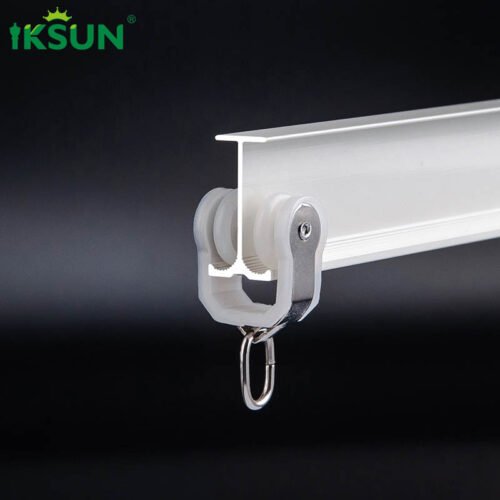 IKSUN Factory Direct Silent Curved Track Series Durable Curtain Rail System Customizable for Hotels Use - Image 3