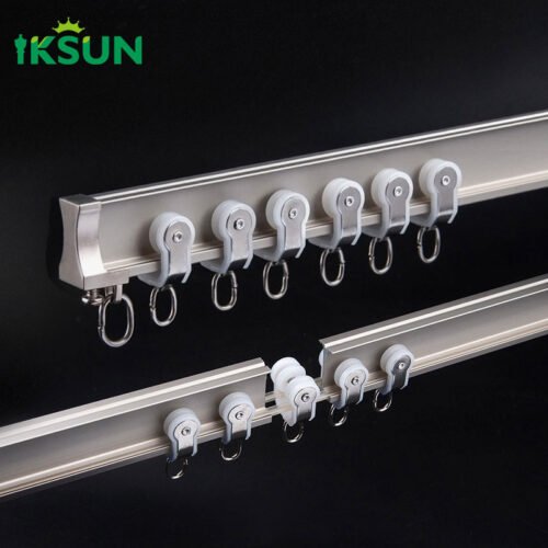 IKSUN curtain track ceiling mount, high durability for long term use, support for customization options - Image 4