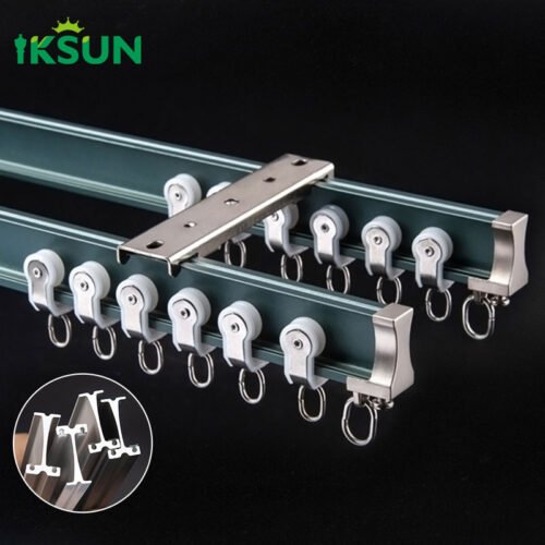 IKSUN curtain track ceiling mount, high durability for long term use, support for customization options - Image 3