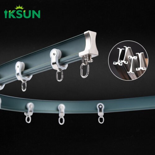 IKSUN curtain track ceiling mount, high durability for long term use, support for customization options - Image 2