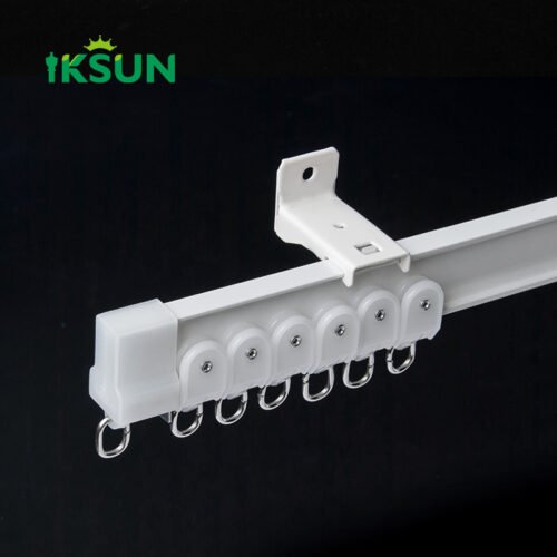 IKSUN Silent Curtain Track Kit, Durable Aluminum, Flexible System For Homes And Hotels, Can Be Mounted On Walls Or Ceilings - Image 3