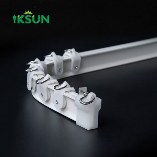 IKSUN Silent Curtain Track Kit, Durable Aluminum, Flexible System For Homes And Hotels, Can Be Mounted On Walls Or Ceilings - Image 2