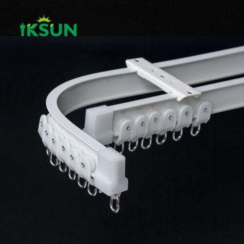 IKSUN Silent Curtain Track Kit, Durable Aluminum, Flexible System For Homes And Hotels, Can Be Mounted On Walls Or Ceilings - Image 4