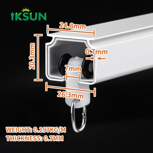 IKSUN Factory Premium Aluminum Curtain Track with Silent Gliders and Customizable Options - Image 8