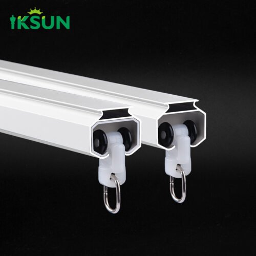 IKSUN  Factory  wholesale  Aluminium Curtain Track with Hooks, Durable & Easy Installation - Image 3