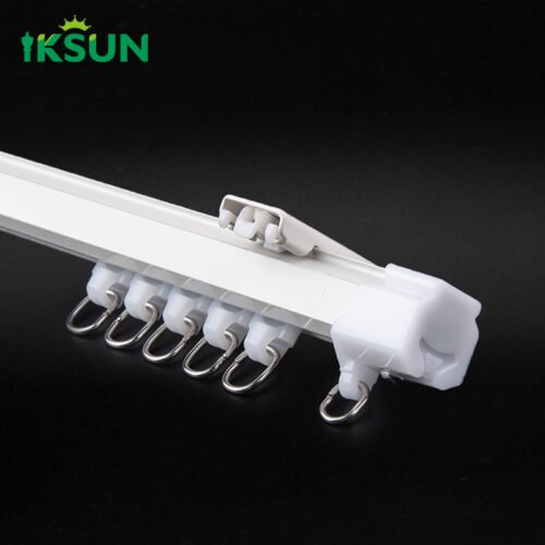 IKSUN  Factory  wholesale  Aluminium Curtain Track with Hooks, Durable & Easy Installation - Image 4