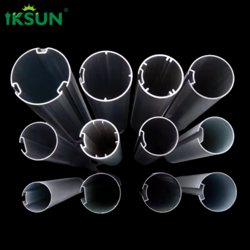 KSUN Factory Wholesale Custom Powder-Coated Polished Anodized Roll Curtain Accessories 6063 Tube Aluminum Profile Curtain Track High Quality Process Rugged by ZGP