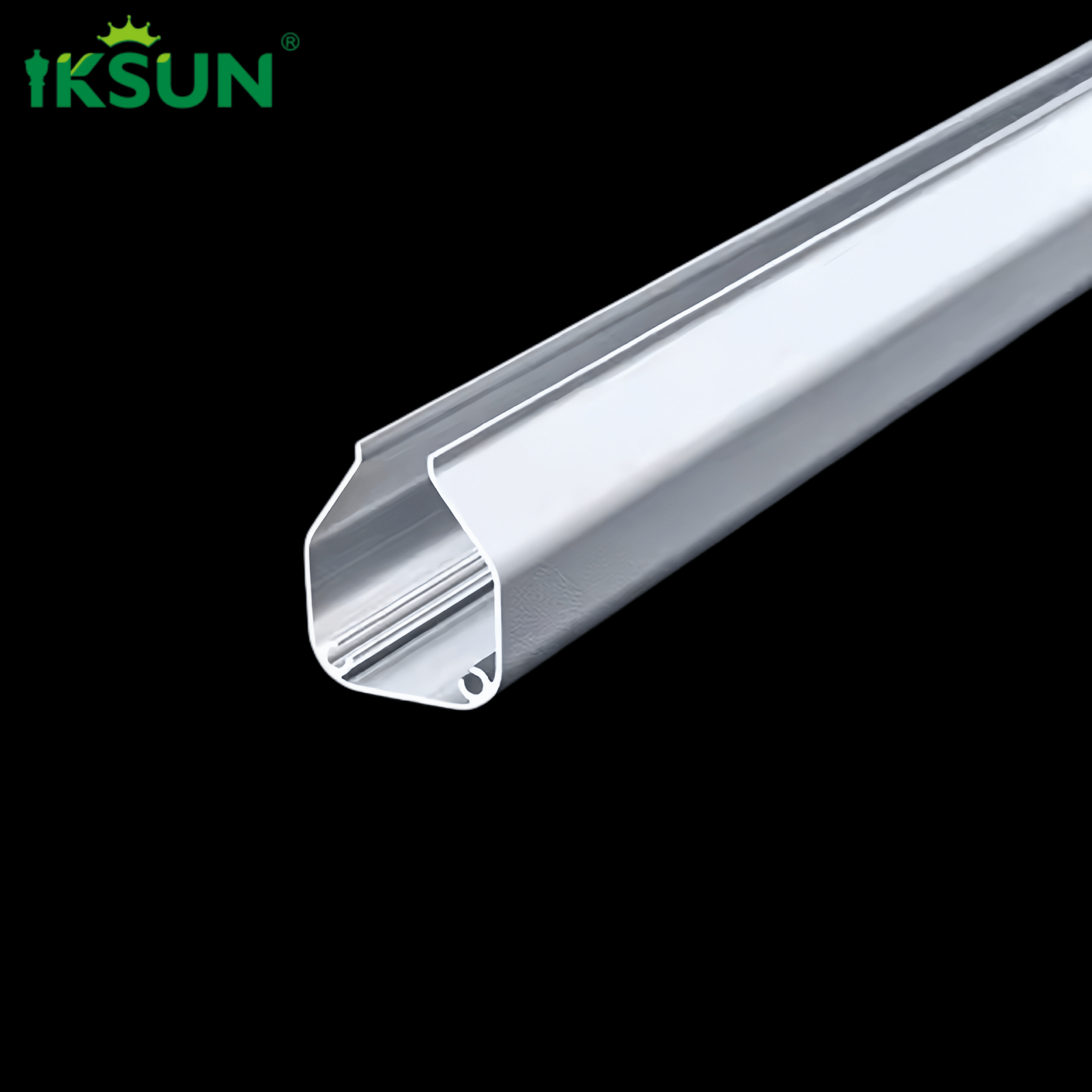 IKSUN Factory can customize powder paint polishing extruded curtain fittings bottom railing window aluminum profiles