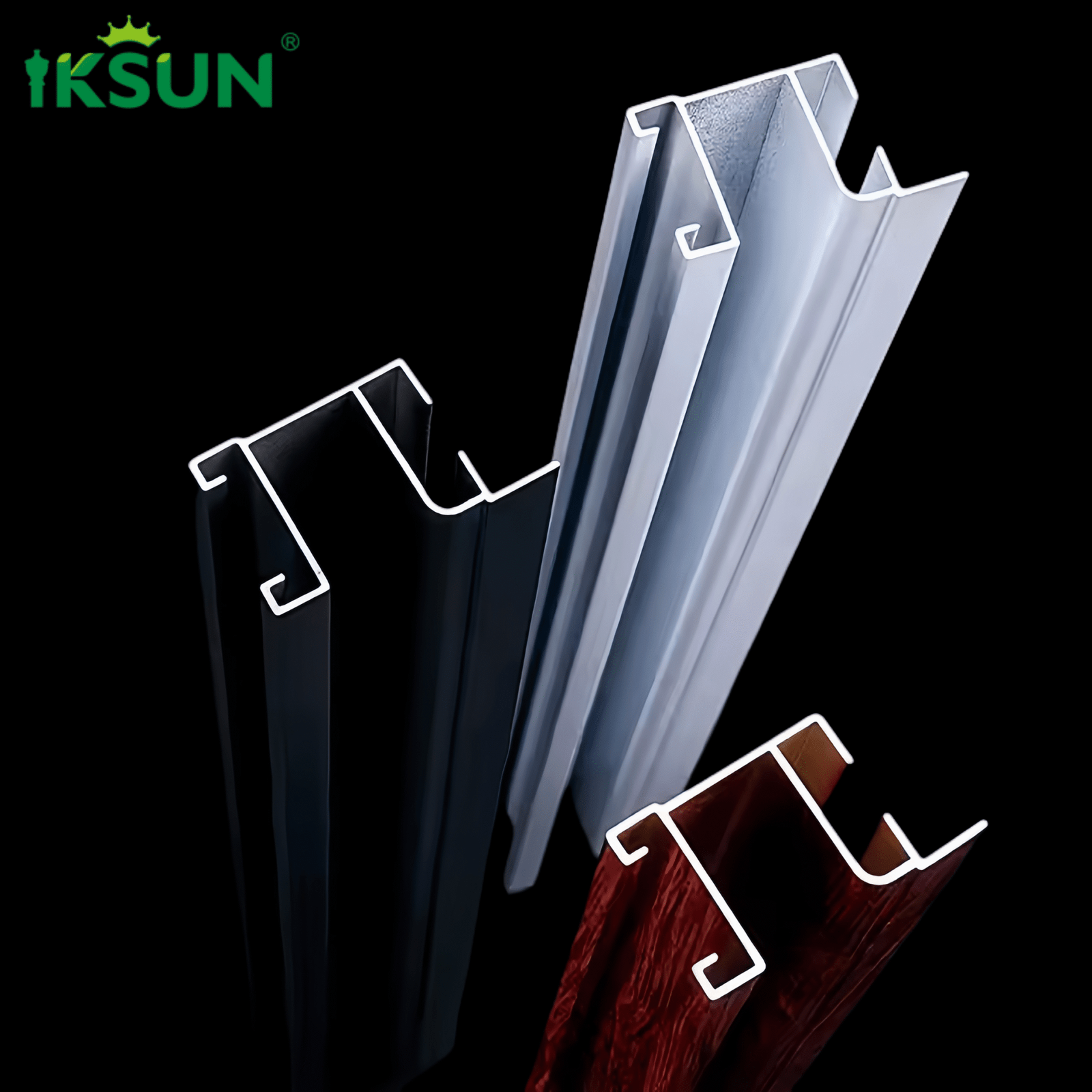 IKSUN Factory Can Customize Powder Paint Polishing Extruded Curtain Fittings Bottom Railing Window Aluminum Profiles 5 Scaled