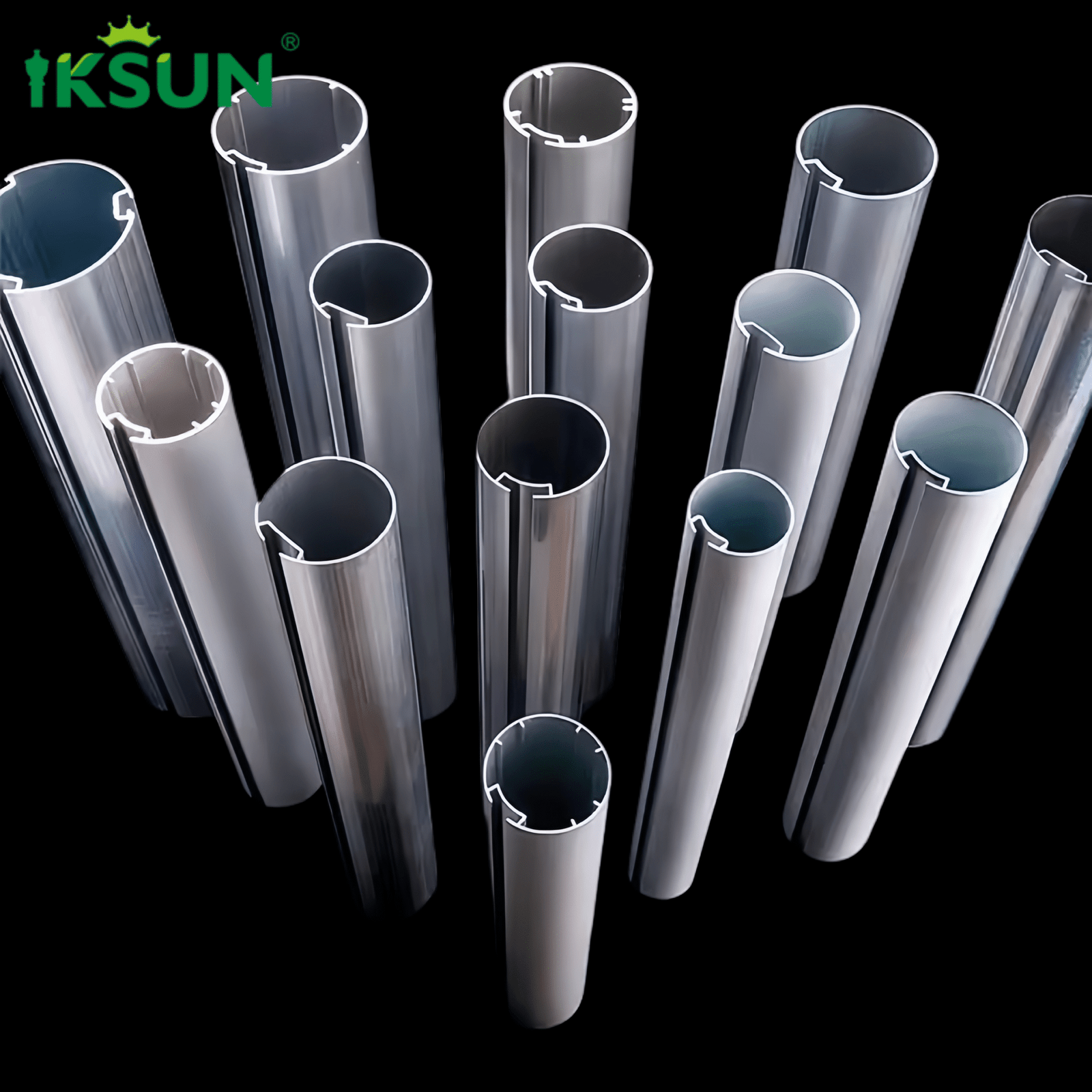 IKSUN Factory Can Customize Powder Paint Polishing Extruded Curtain Fittings Bottom Railing Window Aluminum Profiles 6 Scaled