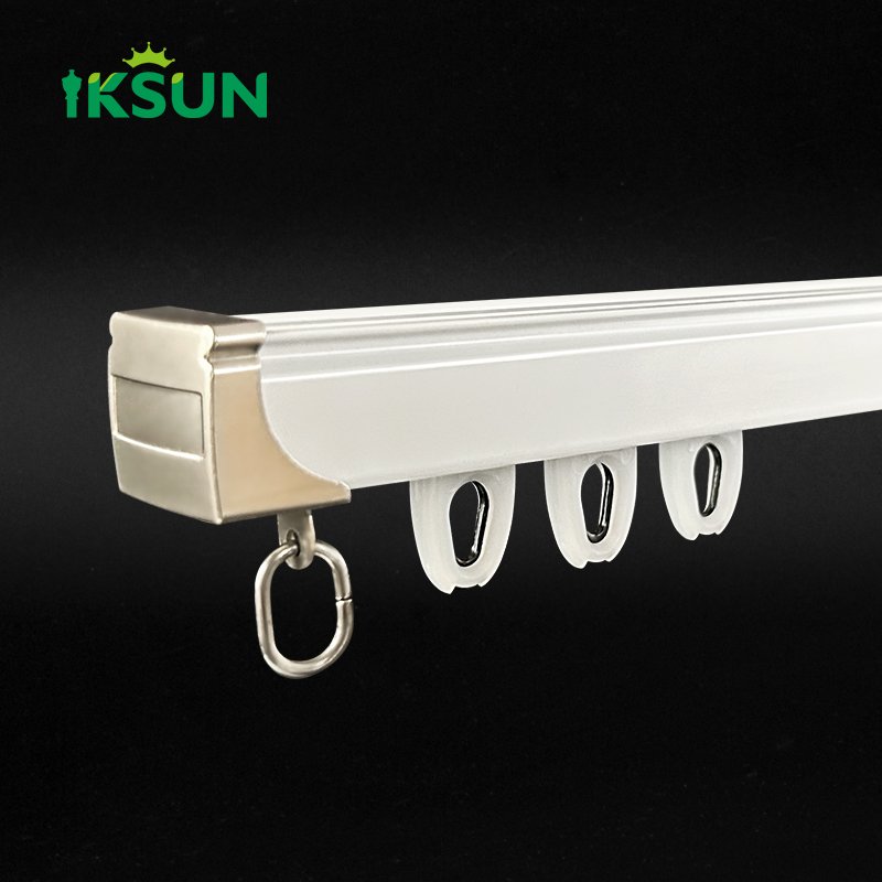 IKSUN Manufacturer Wholesale Durable Aluminum Curtain Track System, Suitable for Home and Office Use, Smooth and Quiet Operation, Affordable Price