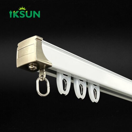 IKSUN Manufacturer Wholesale Durable Aluminum Curtain Track System, Suitable for Home and Office Use, Smooth and Quiet Operation, Affordable Price - Gambar 4