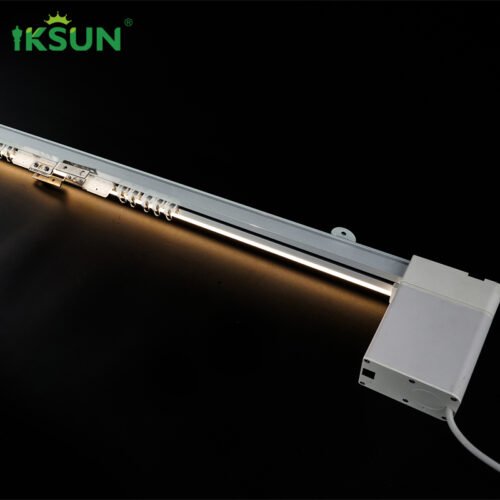 IKSUN 2025 Smart Electric Curtain Track – Voice Control, Remote Included, LED Light, Affordable Price