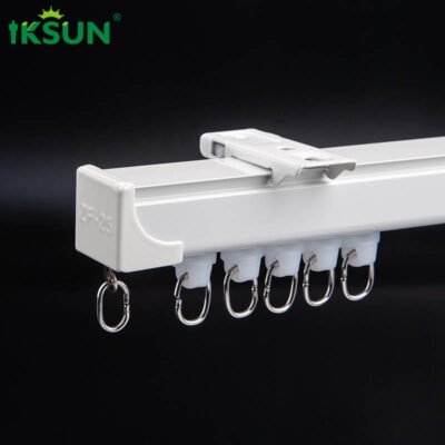 IKSUN Wholesale ZF 25 Aluminum Alloy Curtain Track High Strength Silent Sliding Track Roller Track Accessories Factory Direct Curtain Rail