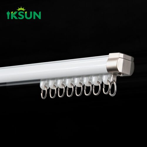 IKSUN Factory High Quality Aluminum Curtain Track System – Durable Ceiling Mount Curtain Rail with Silent Rollers - Image 8
